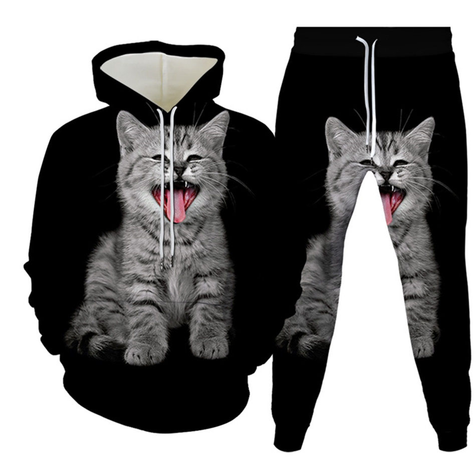 Autumn Funny Animal Cat 3D Pri - Men'S Fashion Hoodies recensione e prezzo