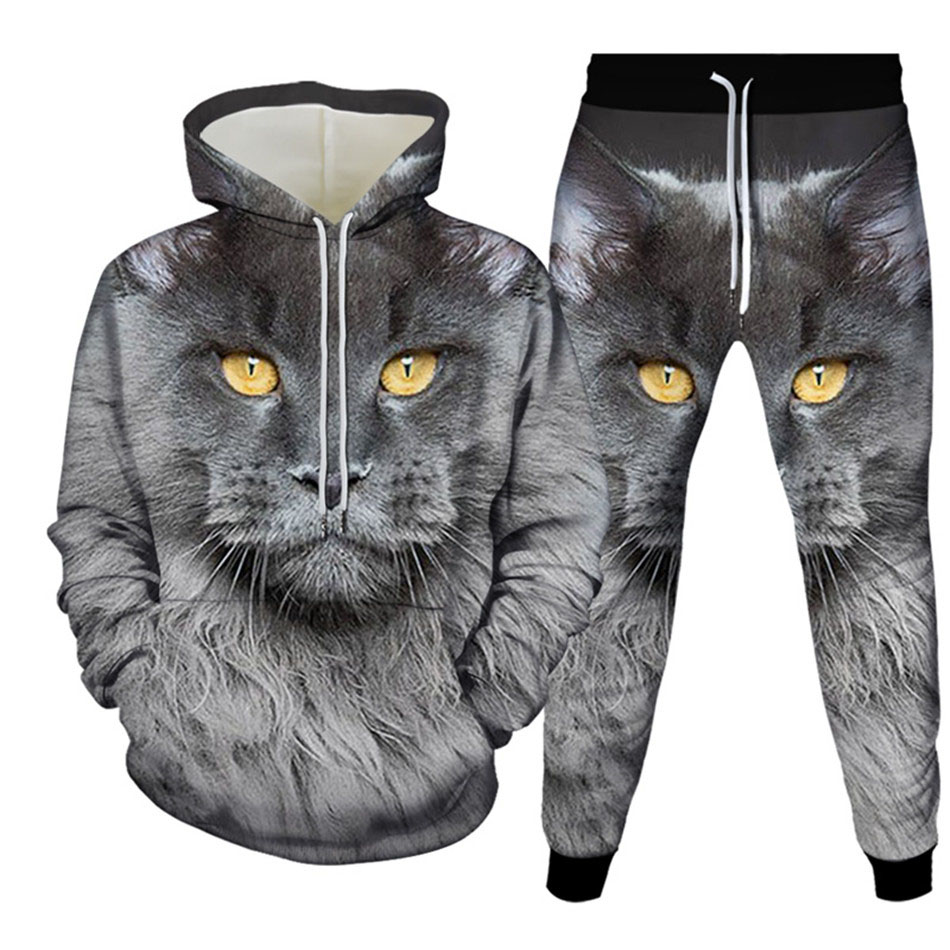 Autumn Funny Animal Cat 3D Pri - Men'S Fashion Hoodies recensione e prezzo