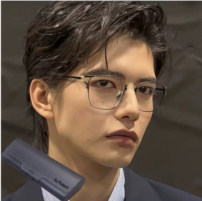 SO POTENT Men Titanium Alloy O - Men'S Fashion Non Prescription Glasses recensione e prezzo
