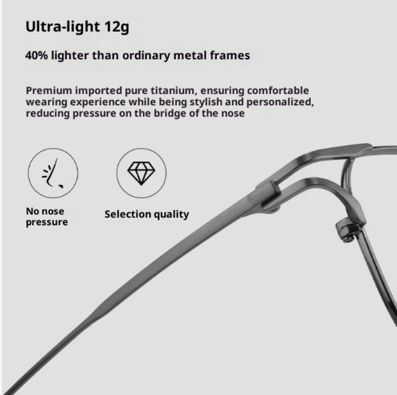 SO POTENT Men Titanium Alloy O - Men'S Fashion Non Prescription Glasses recensione e prezzo