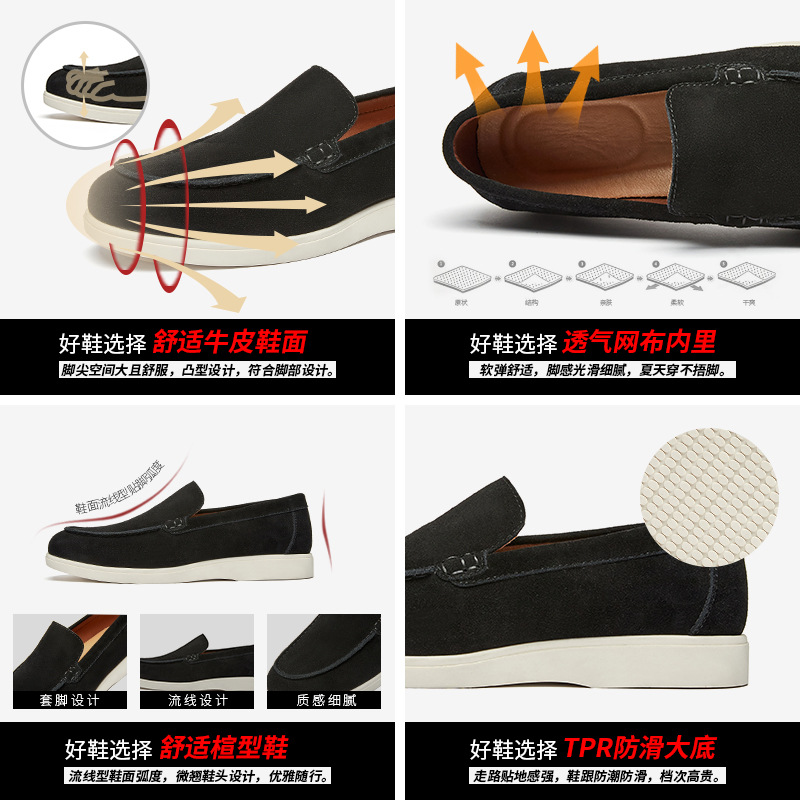 Casual Men's  Genuine Leather  - Suede Loafers Men recensione e prezzo