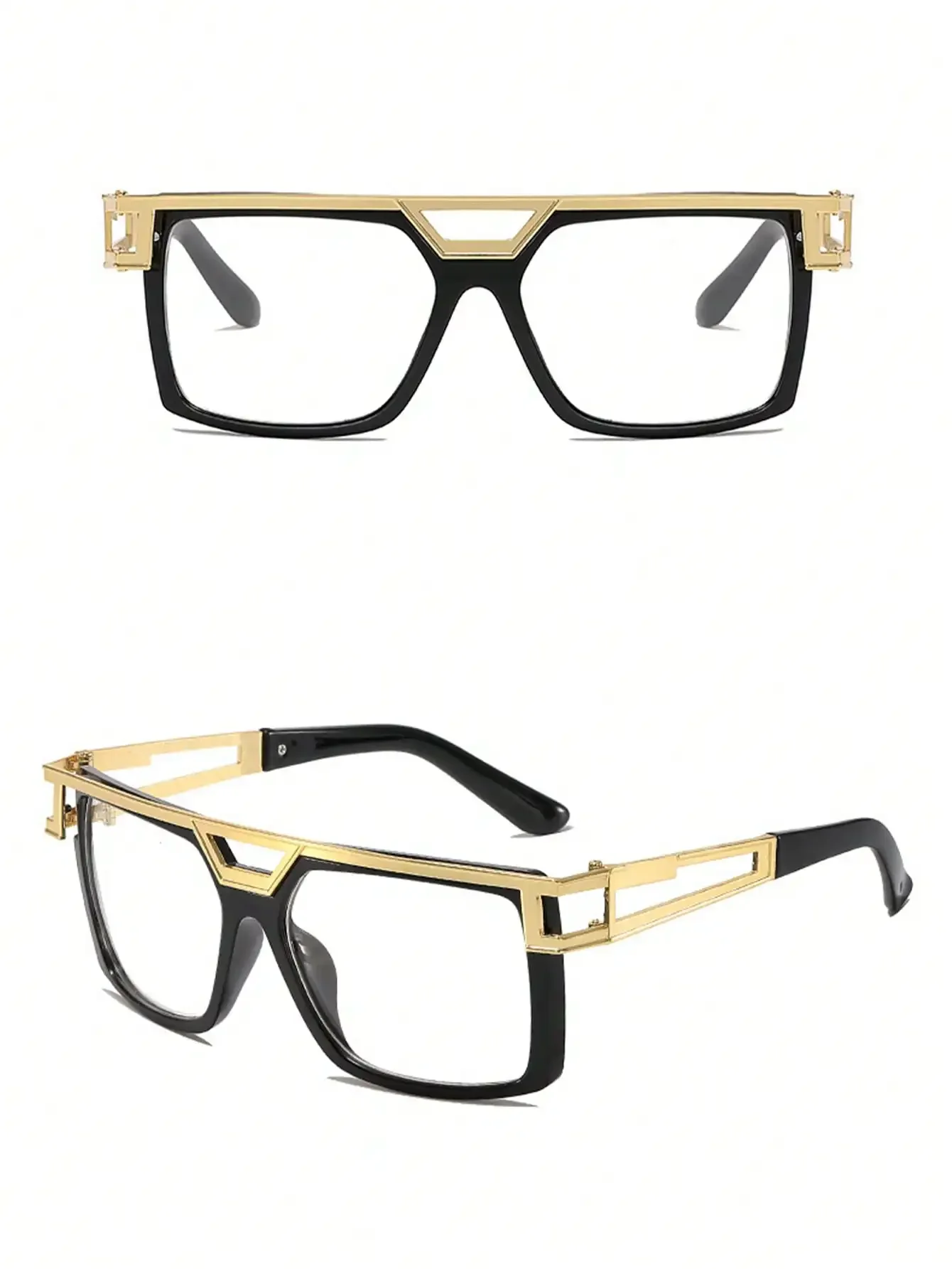 1pc Oversized Square Punk-Styl - Men'S Fashion Non Prescription Glasses recensione e prezzo