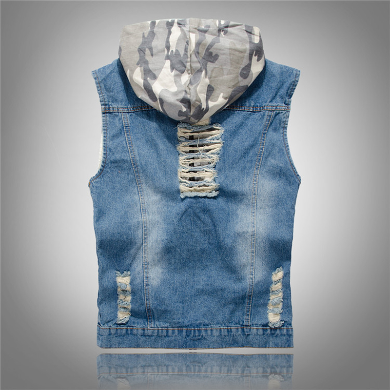 Spring Summer Mens Camo Hooded - Men'S Fashion Vest With Jeans recensione e prezzo